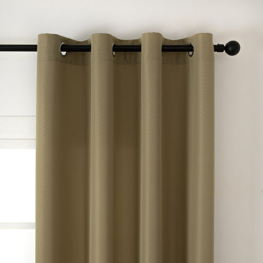 Beauty Home Green Curtain with Grommets 140x270cm