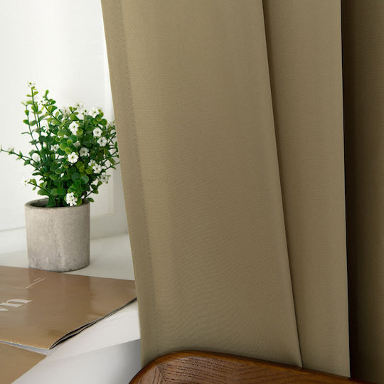 Beauty Home Green Curtain with Grommets 140x270cm