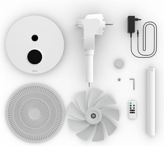 Duux Whisper Flex Pedestal Fan 21W with Remote Control White