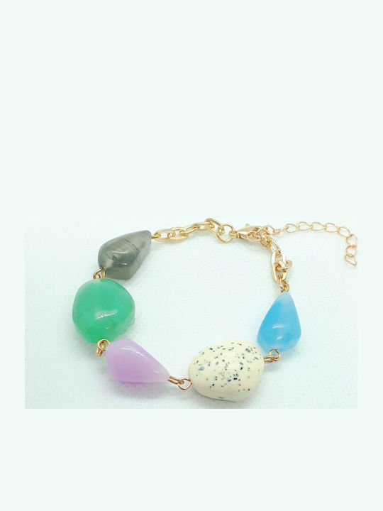Women's Bracelet Stones Stone Brass