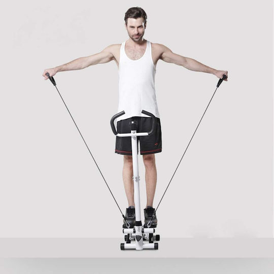 Mini Gym Equipment Mini Stepper Resistance Bands Silver