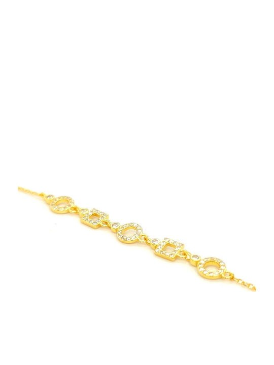Damen Armband Vergoldetes Zirkon Silber 925°