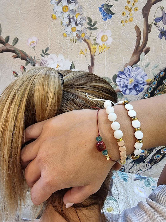 Frauen Armband Ananna Halbedelstein Aimatit Weiß