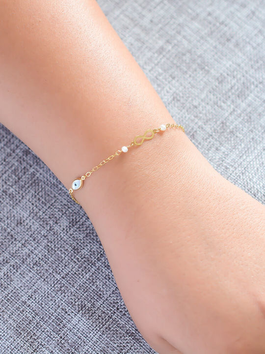 Unendlichkeit Armband Vergoldet 9κ