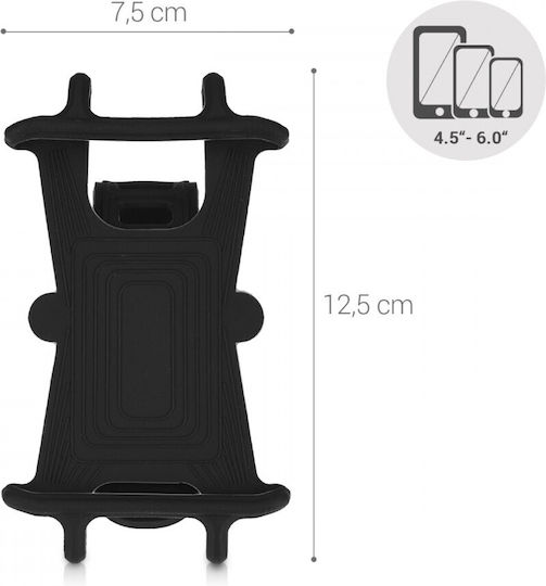 Universal Bicycle Phone Holder Kwmobile Black Silicone 45152.01