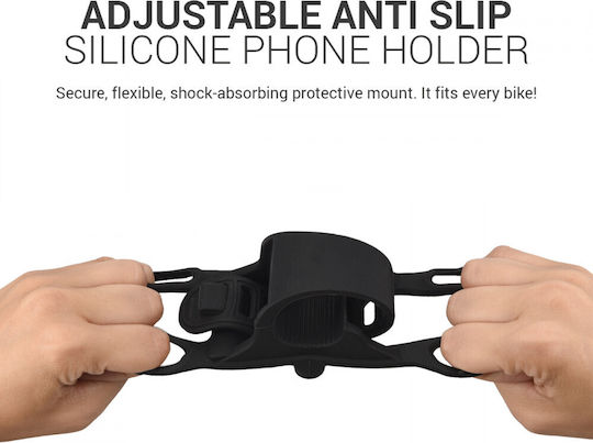 Universal Bicycle Phone Holder Kwmobile Black Silicone 45152.01