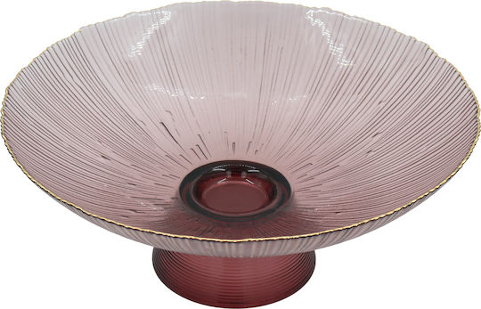 Keskor Platou Decorativ Sticlă Violet 1buc 34x34x14buc