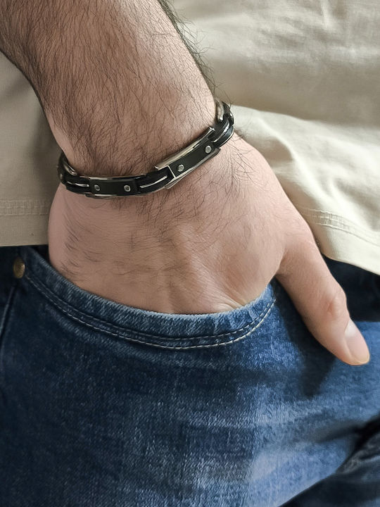Brățară Pentru Bărbați Din Oțel Inoxidabil Cauciuc 22 Centimetri Tribute 0230367501