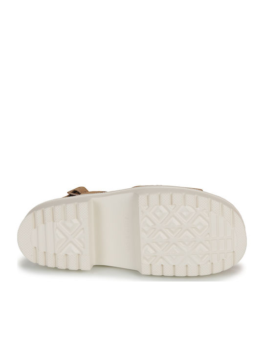 Women's Flat Sandals in Brown Color