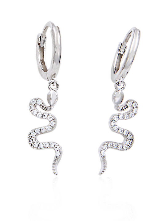 Cercei Little Hoops Snake Cercei Argint 925 Placate cu aur Golden Tiara