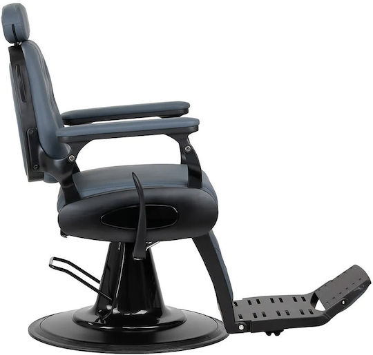 Barber Equipment Стол За Бръснар Сив С Регулируема Височина И Хидравличен Механизъм За Повдигане