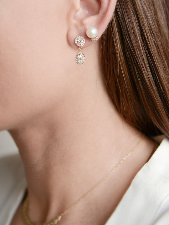 14k Gold Romantische Tropfen Ohrringe
