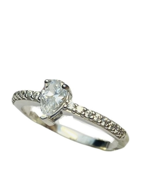9K White Gold Pear Cut Zircon 9K White Gold Pear Cut Zircon