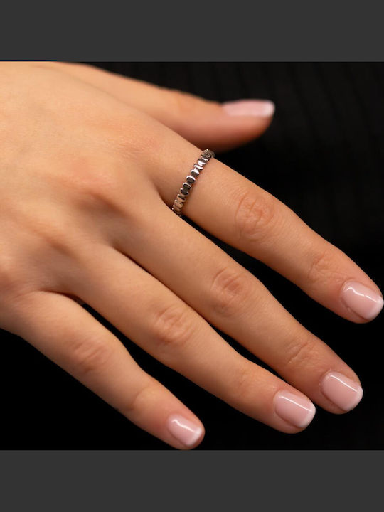 Piercing.gr Γυναικείο Δαχτυλίδι από Ατσάλι Επιχρυσωμένο