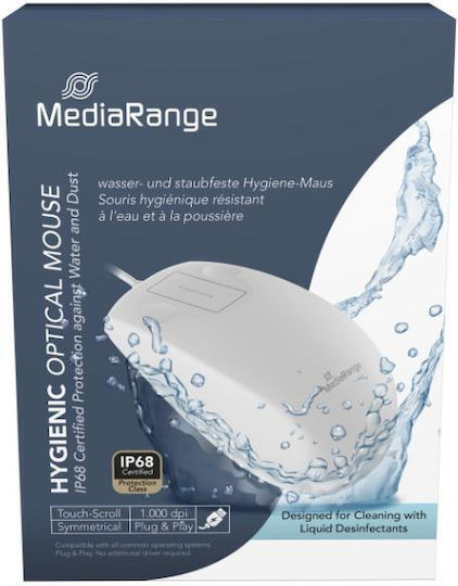 MediaRange MROS265 Ενσύρματο Ποντίκι Λευκό