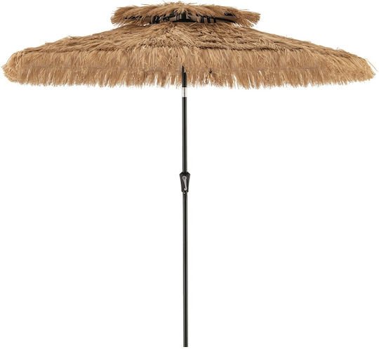 Rundschreiben Aluminium Garten- und Terrassen-Sonnenschirm Beige Φ2.47m