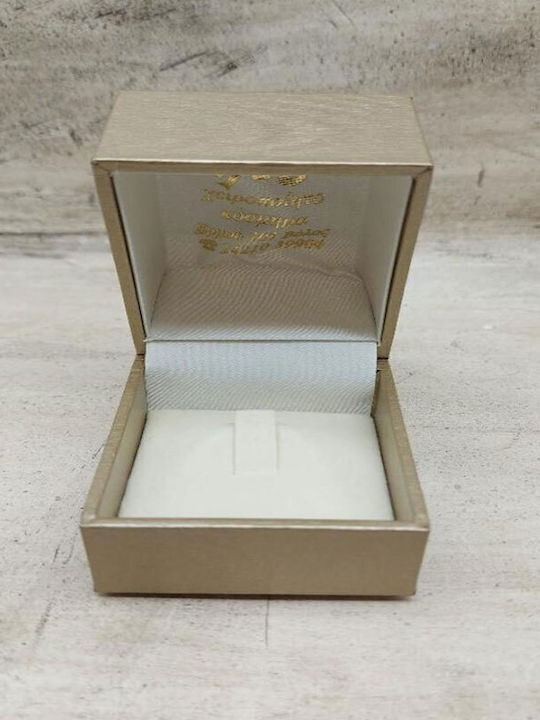 Women's Ring Yellow White Gold 14K Decorated with White Zircons