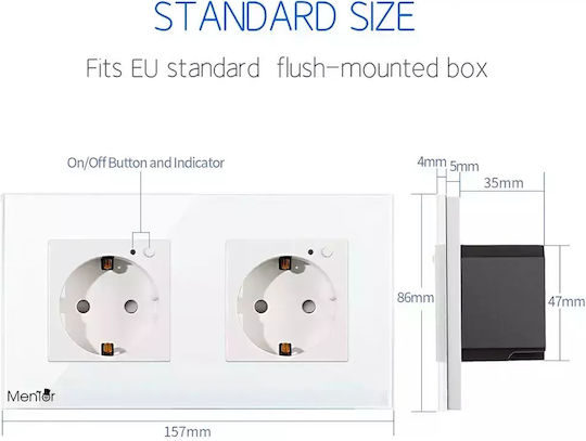 Power Socket Wi-Fi White 1pcs
