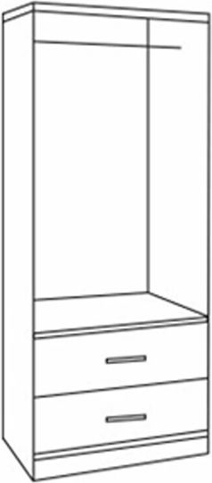 Daria Δίφυλλη Ντουλάπα 80x42.5x180.5cm Sonoma Daria Δίφυλλη Ντουλάπα 80x42.5x180.5cm Sonoma