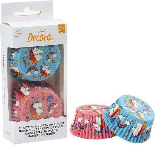 Decora Καραμελόχαρτα για Cupcakes Χάρτινα 5x5cm 36τμχ