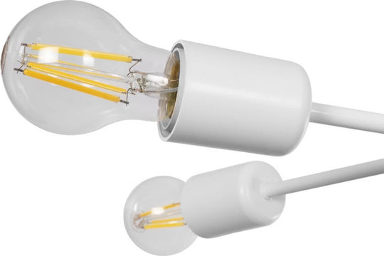 GloboStar Spidi Pendant Light White Grid for 6 Bulbs E27 61x61x37cm