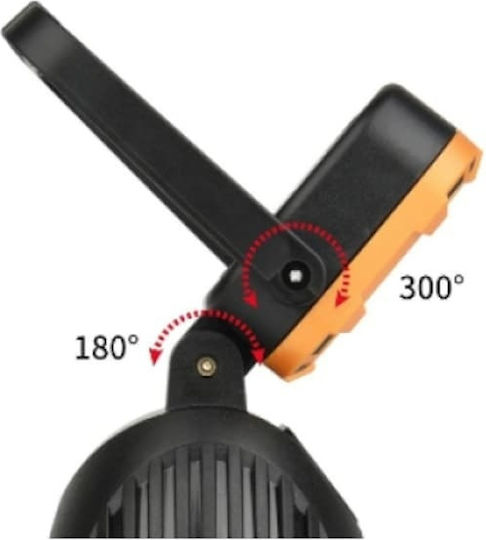 Solar Work Lamp Handle Flashlight Type Solar Panel Sturdy Versatile 20w Power Shock Resistant Black Yellow