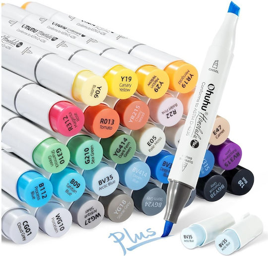 Ohuhu Honolulu Plus Grundfarben Zeichenstifte Alkoholvermischung Supreme Pinsel & Meißel Set 36 Farben