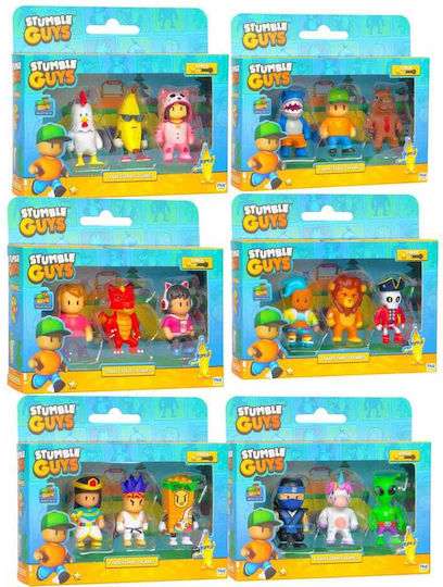 Boti Stumble Guys - Chicken and Banana Guy and Meowmer 3-Pack Miniature Novelty Toys Figures Height 6cm