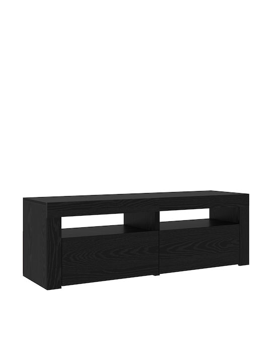 Living Room TV Unit with Lighting Black Oak L60xW35xH40cm