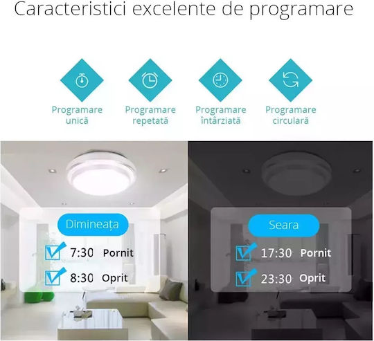 Comutator De Perete Electric Încastrat Tactil Wi-Fi Triplu Cu Ramă Comutator De Perete Electric Negru