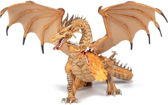 Papo Dragon Cu Două Capete Aurie 11.2 cm (Diferite Modele)