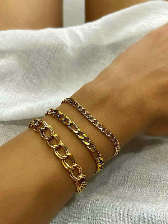 Goldjewels Figaro Αλυσίδα Χειρός Επιχρυσωμένη από Ατσάλι