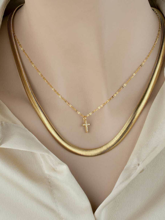 Dennis Snake Chain Gold 6mm Ανοξείδωτο Ατσάλι 45 Cm Dennis Snake Chain Gold 6mm Ανοξείδωτο Ατσάλι 45 Cm