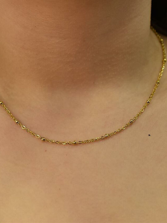 Leticia Chain Gold 2mm Neck Chain Stainless Steel 316L 50 cm