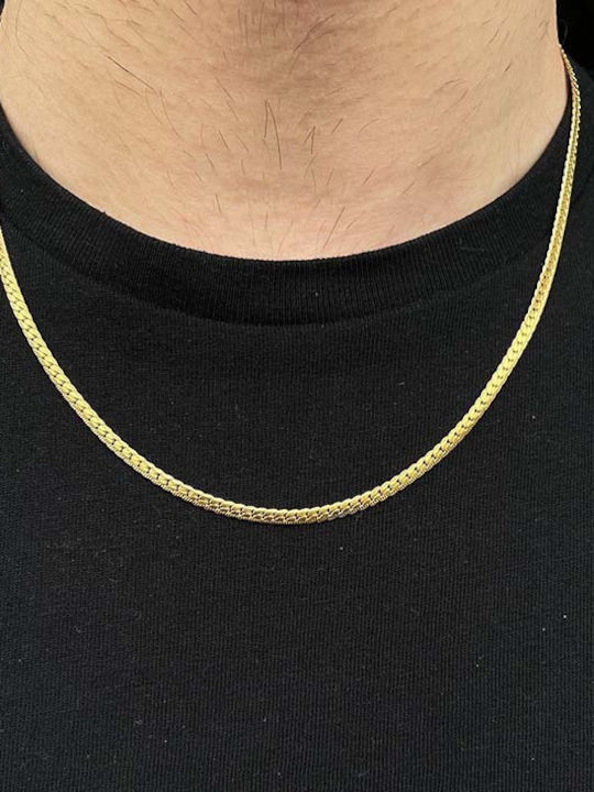 Fior Chain Gold 3mm Neck Chain Stainless Steel 316l 55 Cm