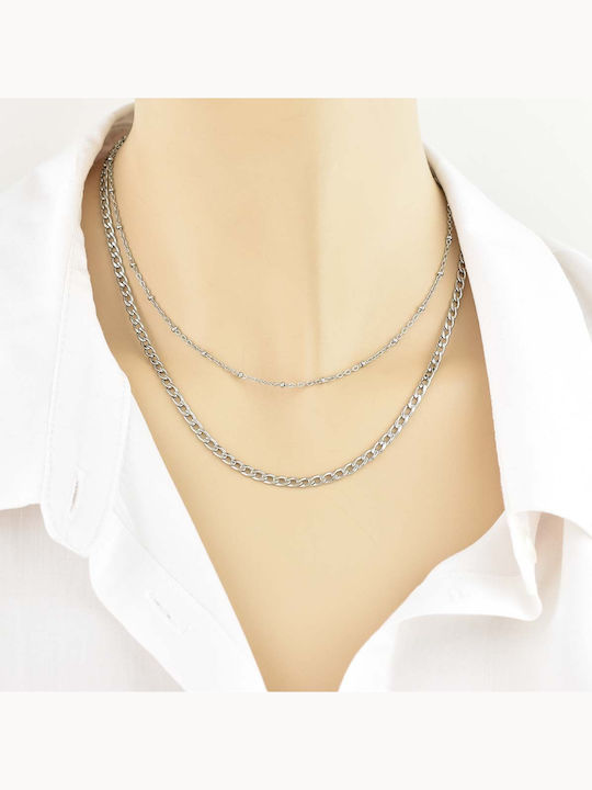 Goldjewels Chain Neck made of Steel Thin Thickness 4mm