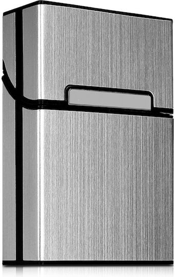 Tabachera Tigari 9 X 5.9 X 2.6 Cm Pachet Tigari Kwmobile Aluminiu Argintiu 44702.35