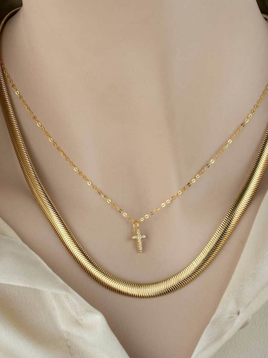 Dennis Snake Chain Gold 6mm Stainless Steel 60 Cm