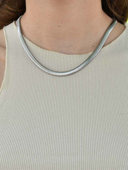 Dennis Snake Chain Silver Stainless Steel 6mm 50 Cm