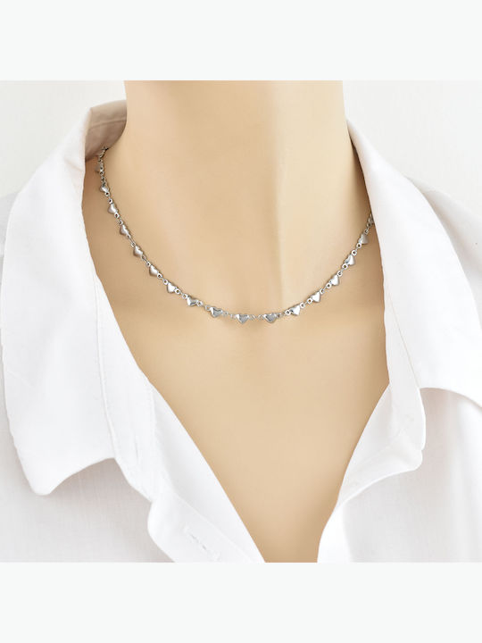 Eros Chain Silver 5mm Αλυσίδα Λαιμού Ανοξείδωτο Ατσάλι 316l 50 Cm