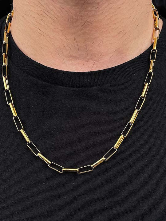 Apoline Chain Gold 5mm Αλυσίδα Λαιμού Ανοξείδωτο Ατσάλι 316l 55 Cm