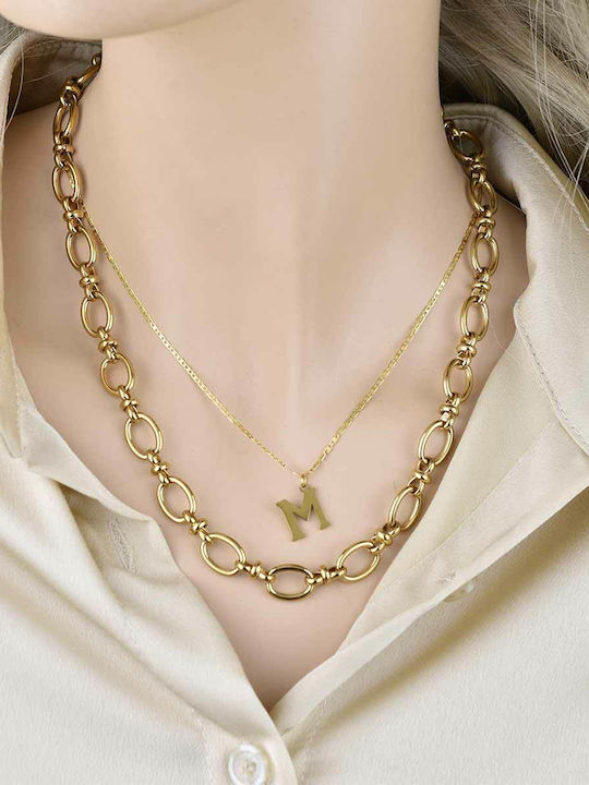 Goldjewels Αλυσίδα Λαιμού Επιχρυσωμένη από Ατσάλι Goldjewels Αλυσίδα Λαιμού Επιχρυσωμένη από Ατσάλι
