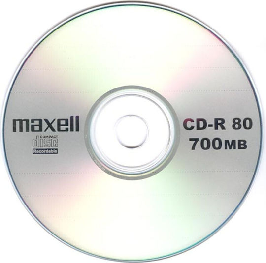 Maxell Εγγράψιμα CD-R 52x 700MB Cake Box 25τμχ