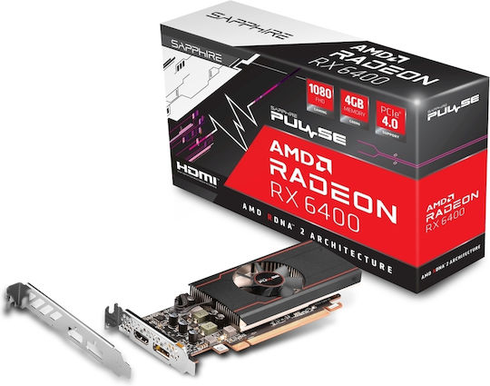 Sapphire Radeon RX 6400 4GB GDDR6 Pulse LP Graphics Card