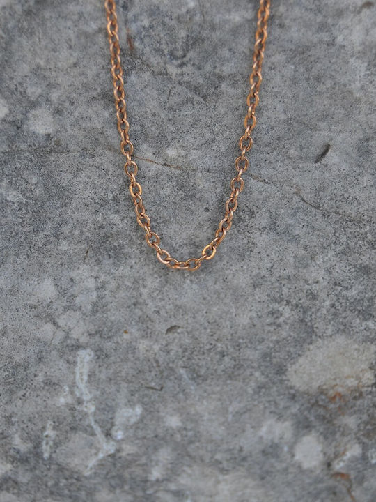 Κολιέ Γυναικείο Ατσάλι Fantazy 6958-1 Rose Gold Rose Gold
