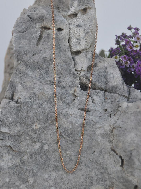 Κολιέ Γυναικείο Ατσάλι Fantazy 6958-1 Rose Gold Rose Gold