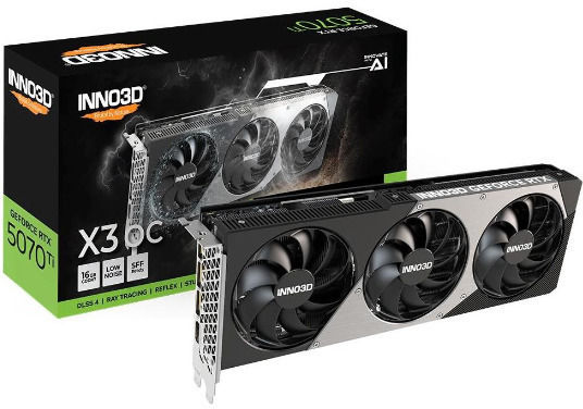 Inno 3D GeForce RTX 5070 Ti 16GB GDDR7 X3 OC Κάρτα Γραφικών