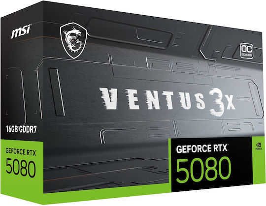 MSI GeForce RTX 5080 16GB GDDR7 Ventus 3X OC Plus Grafikkarte