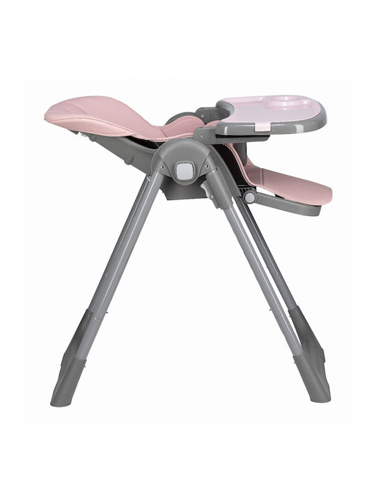 FreeOn And Foldable Baby Highchair with Adjustable Height Pink