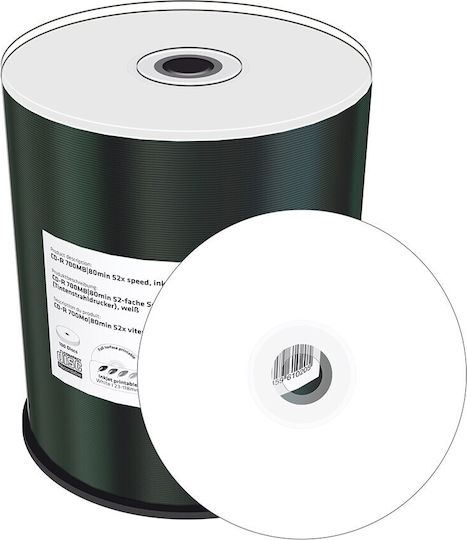 MediaRange Εγγράψιμα CD-R 52x Printable 700MB Cake Box 100τμχ
